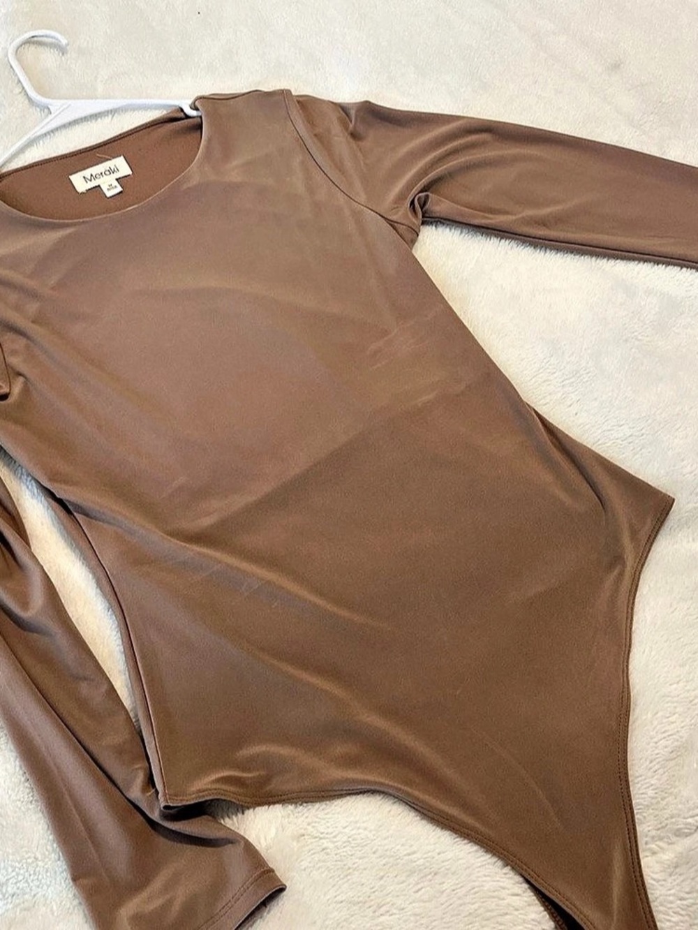 Meraki Long Sleeve Top in Brown Size Medium Like New